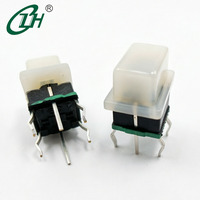 Interrupteur Tactile Mini Illuminé 7x7mm en Laiton 1NO, Tête Carrée 4 Broches, Montage sur PCB, Personnalisation de Bouts de Boutons avec Divers Logos