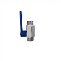 Mini-vanne à boisseau sphérique en acier inoxydable SS304/316 PN63 1000WOG, filetage mâle/femelle NPT/BSPT/G, raccord cannelé, avec écrou, tailles 1/8'', 1/4'', 3/8'', 3/4'', 1/2'', 1'', pour applications industrielles.