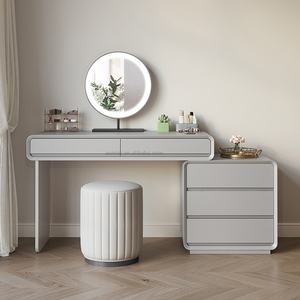 AOMISI <span class=keywords><strong>CASA</strong></span> Meuble de rangement design à succès, <span class=keywords><strong>coiffeuse</strong></span> en bois personnalisée, table de maquillage avec miroir LED en marbre - Product Image 2