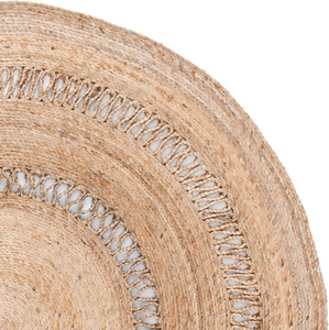 Tapis rond en fibre de jonc de mer naturel fait à la main Décoration intérieure de haute qualité du Viet Nam - Product Image 4