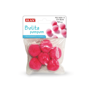 Pompon in Lana Fucsia 3.0Cm per Decorazioni Artigianali - Product Image 2