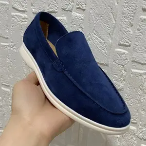 2024 bestseller designer loafers flache mokassinschuhe lazy slip auf lässige lederschuhe für männer