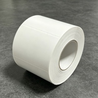 Rouleau de papier autocollant vierge, étiquettes autocollantes personnalisées de taille personnalisée, étiquettes blanches à transfert thermique direct pour imprimante à codes-barres