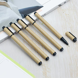 Vente en gros de stylo cadeau promotionnel écologique avec logo personnalisé stylo à bille en papier artisanal avec matière plastique - Product Image 3