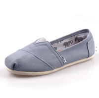 Espadrilles plates en toile à pédale, couleur unie, pour amoureux des chaussures décontractées, vente en gros pour fabricants