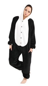 Pijamas <span class=keywords><strong>licorne</strong></span> une pièce en stock AMZ fête Cosplay Kigurumi dessin animé Animal Costume flanelle polaire femmes hommes vêtements de nuit - Product Image 6