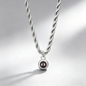 Collier unisexe personnalisé en acier inoxydable avec chaîne en bambou, style européen et américain, pour le marché transfrontalier - Product Image 3