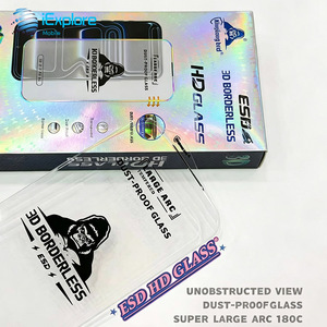 กระจกกันฝุ่นป้องกันไฟฟ้าสถิตย์ IExplore 3D Borderless ESD Black King Kong รุ่น Super Big ArcHigh อลูมิเนียม สำหรับ iPhone 18 Pro Max - Product Image 3