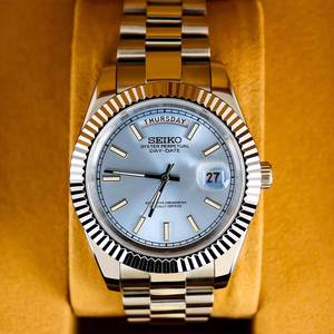 Directly Supplied Manufacturer Ice Blue Sapphire Crystal Stainless Steel Strap 10 bar Water Resistant Men's <b>Mechanical</b> <b>Watch</b> - Product Image 1