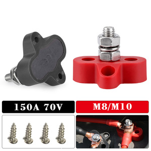 Screw <b>Terminals</b> M8 M10 Red Black Battery Connectors For Cars Boats RVs - Product Image 5