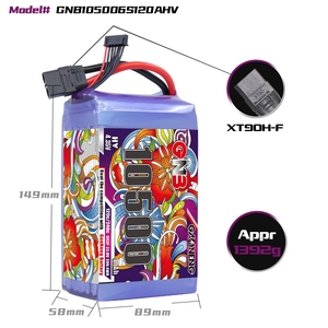 GNB GAONENG 6S 10500mAh 22.8V 120C RC LiPo <b>Battery</b> HV LiHV High Voltage Large Scale FPV S Helicopter RC Car Boat Hobbies - Product Image 3