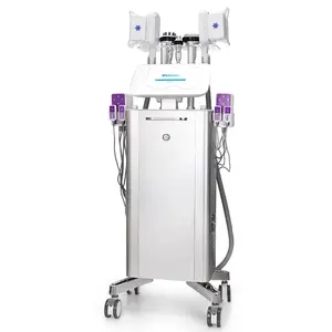 Equipamento de spa para beleza Máquina vertical profissional 40K Cavi+2D alças duplas congelador frio+Mulitpolar RF+LED Foton