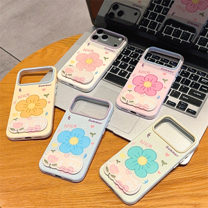 Funda para Móvil con Diseño de Flores para Niñas Lichicase, para Honor X6E X8i Choice T10, Linda Funda con Espejo de Maquillaje 3D y Soporte - Product Image 6