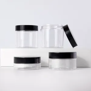 In Stock 50g 100g 150g 200g Empty Container Plastic Jars PET Jar PET Grade Cosmetic Body Cream Face Cream Jars With Lids