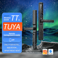 Cerradura Inteligente Delgada con Huella Dactilar y Entrada de Código, WiFi, Impermeable, para Puertas de Madera, Aluminio, Acero y Latón - Compatible con Hogar Inteligente