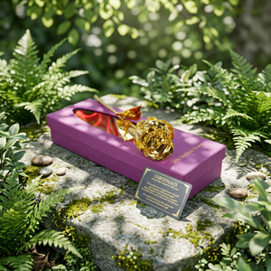 Caja Decorativa Ecológica Hecha a Mano con Baño de Oro de 24K y Rosa Natural, de Alta Calidad, para Compromiso, Pascua, San Valentín, Día del Padre - Product Image 3
