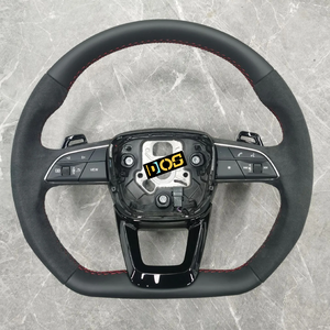 Volant en cuir véritable amélioré <span class=keywords><strong>de</strong></span> style course pour <span class=keywords><strong>AUDI</strong></span> RS7 RS3 RS4 RS5 RS6 S8 Q3 Q5 A4 A5 TT <span class=keywords><strong>R8</strong></span> – Nouveauté usine - Product Image 2