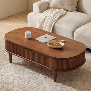 <span class=keywords><strong>Tavolino</strong></span> da Caffè in Legno Massello Stile Nordico con Funzione Sollevabile e Retrattile, Compatto e Moderno, Lussuoso <span class=keywords><strong>Tavolino</strong></span> da <span class=keywords><strong>Salotto</strong></span> con Spazio di Archiviazione - Product Image 4