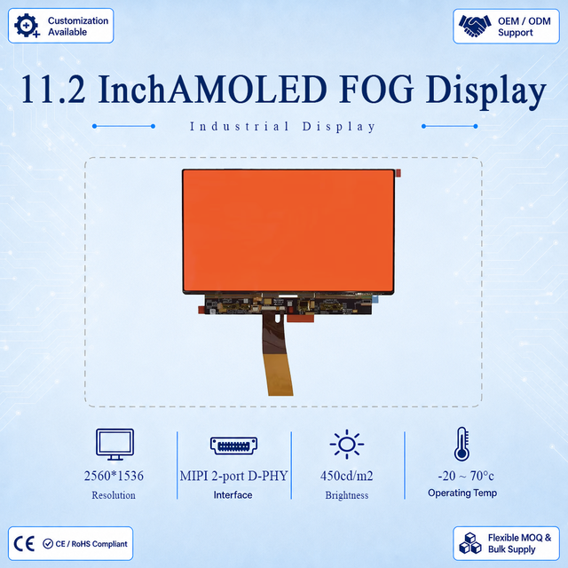 11.2 Inch 2560x1536 120Hz AMOLED FOG Display RM692H0 MIPI 2-Lane On-Cell Touch GT6975P 10-bit Tablet Notebook Panel