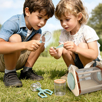 Custom Wooden Insect Catching Kit Kids Outdoor Bug Explorer Set with Net Magnifier STEM Learning Toy Yunhe Zhejiang SDX-56743
