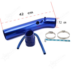 รถเย็นกรองอากาศ Induction Kit สูงท่อ Bent ยืดอากาศท่อชุด Universal - Product Image 4