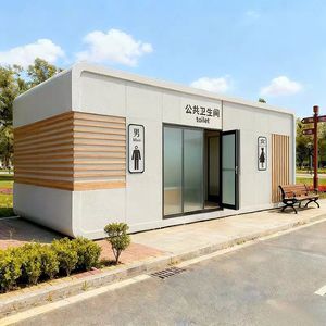 Toilettes portables en panneaux sandwich, design moderne, durables, pour utilisation dans les lieux publics - Product Image 4