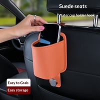 Nouveau crochet de dossier de siège auto 3.0 multifonctionnel avec porte-gobelet arrière et boîte de rangement intégrée pour voiture, organisateur de dossier en matériau Cortex