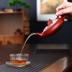 Yixing Théière en argile violette faite à la main Da Hong Pao Mine Cadeau et usage domestique <span class=keywords><strong>Zi</strong></span> Sha Hu 200 ml - Product Image 5