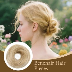 Extensions de chignon en cheveux naturels, type queue de cheval, avec élastique et anneau de fixation pour chignon - Product Image 4