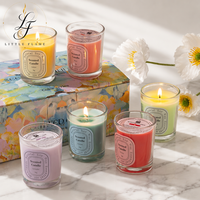 Coffret Cadeau de Bougies Parfumées en Cire de Soja dans un Pot en Verre Aromatique Fait Main de Luxe avec Logo Personnalisé Little Flame - Édition Spéciale Diwali