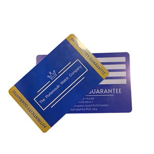 Nhà Máy Giá in nhanh biểu tượng tùy chỉnh tiêu chuẩn Glossy nhựa bảo hành thẻ giấy chứng nhận tính xác thực thẻ - Product Image 6
