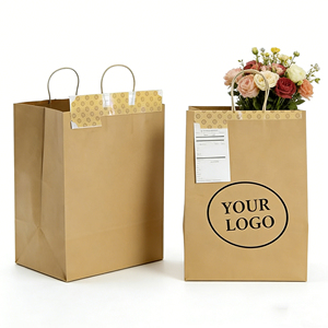 Factory Direct Customizable Kraft Paper Shopping <b>Bag</b> With Handles Eco-friendly Ideal for Grocery & Takeaway Packaging - Product Image 2