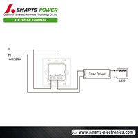 Triac gradateur lampe tactile interrupteur mural 220v pour la maison avec DU CE ROHS