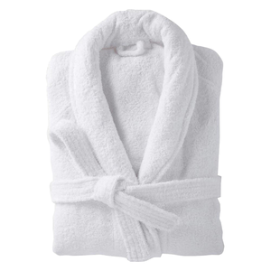 Bata de Baño de Lujo para Hotel y Spa, Súper Suave, de Felpa Blanca, con Logotipo Personalizado, Romántica, con Cordón, Larga, Tejida, de Algodón Puro - Product Image 3