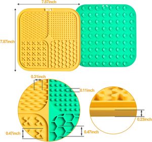 Paquete de 2 alfombrillas para lamer perros, ventosas, almohadilla para lamer mantequilla de maní, alivio de la ansiedad, reductor de aburrimiento, cuenco para mascotas para el baño - Product Image 3