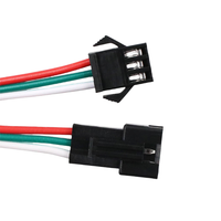 JST SM 2 3/4Pin ضوء LED/تجعيد موصل محطة تسخير ، PVC الذكور الإناث المكونات الإلكترونية
