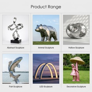 Statue de baleine en acier inoxydable poli miroir, sculpture décorative extérieure pour hôtels et complexes, artisanat métallique lumineux - Product Image 5