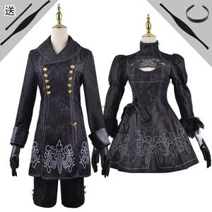 Costume de <span class=keywords><strong>cosplay</strong></span> Nier Automata Yorha <span class=keywords><strong>2B</strong></span>, tenue sexy, costume de jeu, unisexe, jeu de rôle, fête d'Halloween, déguisement, polyester - Product Image 2