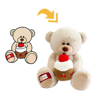 Oso de Peluche OEM, Logotipo Personalizado, Oso con Pastel, Ideal para Artículos Promocionales y Regalos Corporativos, Regalo de San Valentín