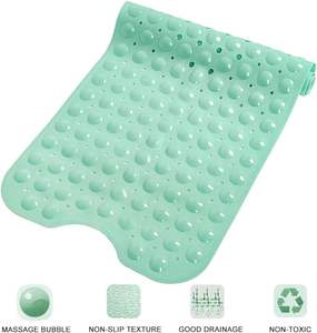 Tapis de bain en PVC, tapis de douche antidérapant, contrôle de l'eau, confort de marche doux, compatible avec les animaux domestiques, design fin pour une utilisation quotidienne en salle de bain en toute sécurité - Product Image 6