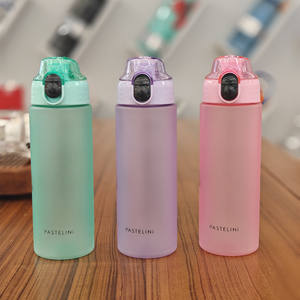 500ml 600ml 700ml Botella de bebida de plástico Tritan sin BPA Pajita Flip Spout Flick Tapa Impresión completa Bebida <span class=keywords><strong>directa</strong></span> para niños - Product Image 3