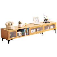 Meuble TV en bois naturel 2026 pour salon : sur pied, compact, usage domestique, ensemble meuble TV et table basse avec rangement