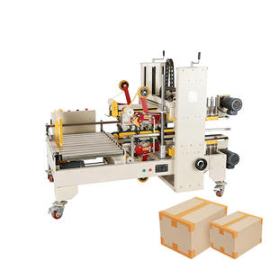 Machine à sceller les cartons 4 côtés pour les boîtes d'accessoires électroniques de précision avec <span class=keywords><strong>plaque</strong></span> de poussée anti-rayures et scellage synchronisé à 4 coins - Product Image 1