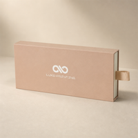 Boîte à tiroir coulissant avec logo personnalisé, boîte cadeau carrée en papier rigide de luxe pour cosmétiques, bijoux, montres, foulards en soie, emballage