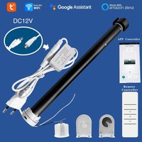 TYSH Mini Control Remoto Moderno por Voz Google Alexa Tuya WiFi para Abreventanas y Cortinas Inteligentes 25, Tubo Motorizado para Decoración del Hogar