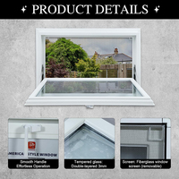 Ventanas de Aluminio y Vidrio de Doble Capa Personalizadas con Mosquitera para Sótanos y Almacenes