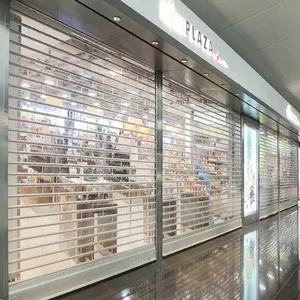 싼 가격 상업적인 상점 회전 문 디자인 현대 투명한 폴리탄산염 롤러 셔터 문