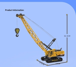 Juguete de Grúa para Niños de 5 a 7 Años, Regalo para Niños, Modelo de Vehículo de Construcción Grande, TPE/Silicona, 22 cm - Product Image 3