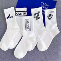 Chaussettes de course décontractées unisexes en tricot épais, personnalisables pour le football et le basketball, logo imprimé, taille unique, été-printemps
