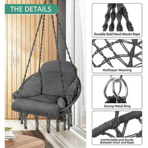 New Garden Patio suspendu corde balançoire Camping balançoire extérieure avec <span class=keywords><strong>coussin</strong></span> - Product Image 5